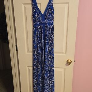 INC International Concepts Blue and White Paisley Dress